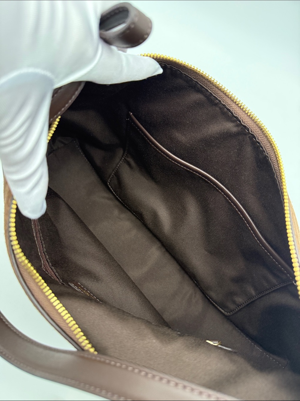 Kate Spade Loop Suede Large Shoulder Bag Hot Fudge Brown - Picture 9 of 16